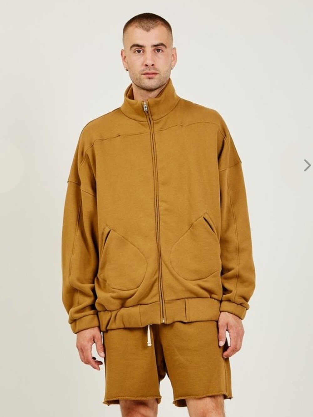 Les Tien Mens Outerwear Layer Jacket- Pimento Golden‎ Yellow